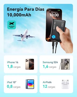 INIU Power Bank, 22,5W PD3.0 El Más Ligero 10000mA