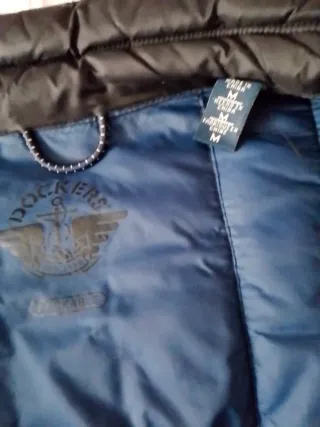 Cazadora acolchada negra hombre