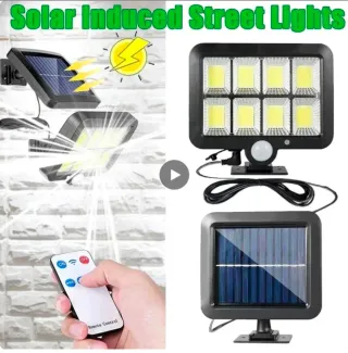 Faretto Solare LED 120 con Pannello Sensore Movime