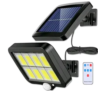 Faretto Solare LED 120 con Pannello Sensore Movime