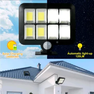 Faretto Solare LED 120 con Pannello Sensore Movime