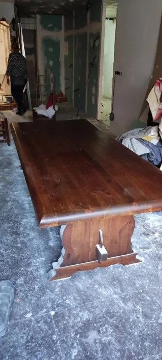 Mesa de madera maciza 2m x 1m