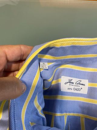 Camisa Juan Arnau Rayas Azul y Amarillo