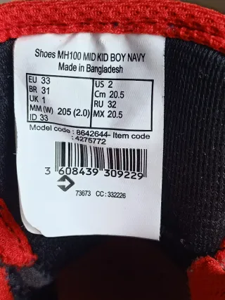 Botas de montaña talla 33 Quechua