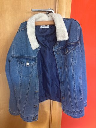 Chaqueta tejana Mango forrada Talla XS/S