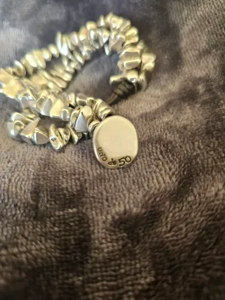 Pulsera UNOde50 Triple Cuero y Plata
