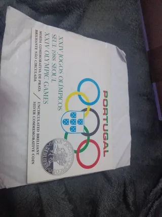 Moneda 250 escudos Plata Portugal J.O. Seúl 1988