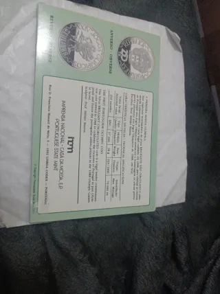 Moneda 250 escudos Plata Portugal J.O. Seúl 1988