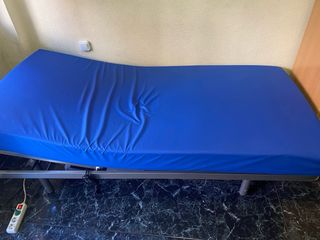 Somier articulado madera y metal, colchon.