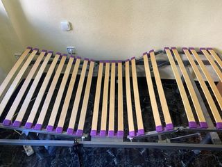Somier articulado madera y metal, colchon.