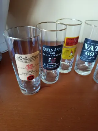 Lote vasos altos Whisky Vintage Colección