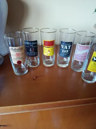 Lote vasos altos Whisky Vintage Colección