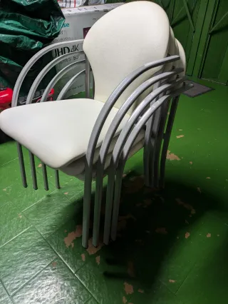 4 Sillas Cocina Aluminio Tapizadas