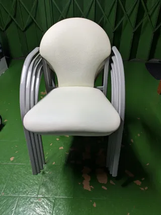 4 Sillas Cocina Aluminio Tapizadas