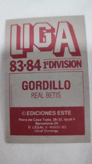 Cromos Fútbol Temporada 83/84
