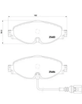 Pastillas Freno Brembo P85126 con Accesorios