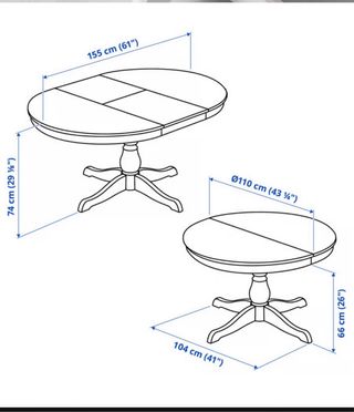 Mesa extensible madera blanca Ikea