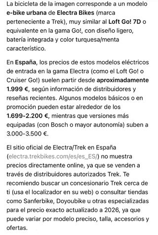 Bicicleta Eléctrica Electra