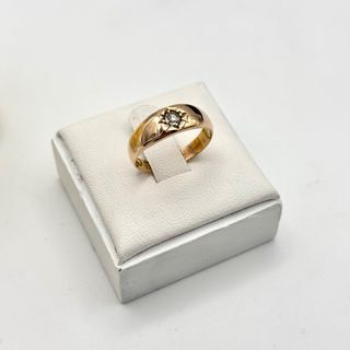 Anillo de oro 14kt con diamante
