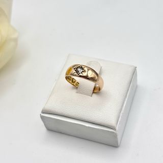 Anillo de oro 14kt con diamante
