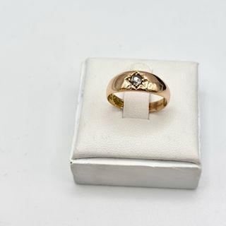 Anillo de oro 14kt con diamante