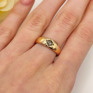 Anillo de oro 14kt con diamante