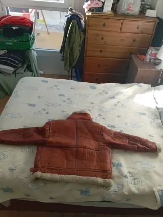 Chaqueta Bomber Piel Marrón mujer