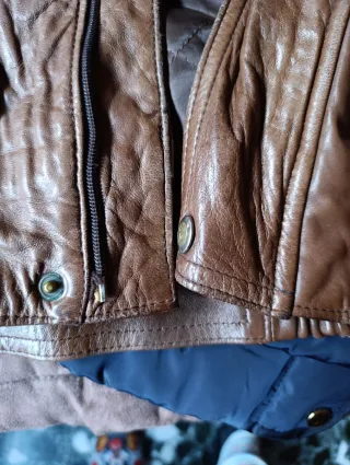 Chaqueta bomber de piel vintage