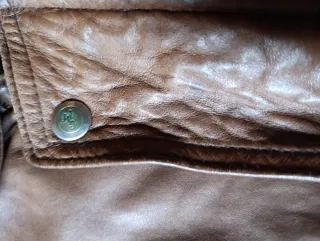 Chaqueta bomber de piel vintage