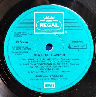 Vinilo Los Ases del Flamenco - Manuel Vallejo