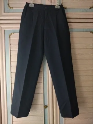 Traje comunión niño azul y dorado Talla 11