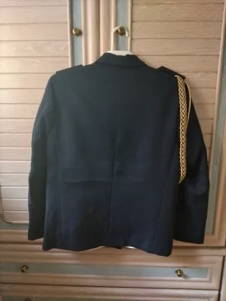 Traje comunión niño azul y dorado Talla 11