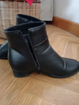 Botines de piel negros Talla 39