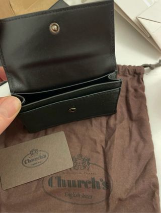 Porta monete Church's pelle verde