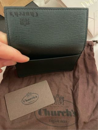 Porta monete Church's pelle verde