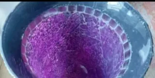 Jarrón de espejos morado