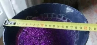 Jarrón de espejos morado