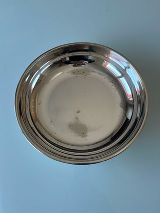 Ciotola tonda liscia metallo placcato argento