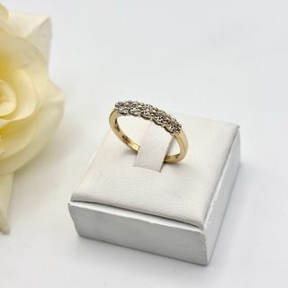 Anillo de oro 9kt con diamantes
