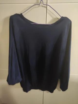 Blusa azul marino mujer elegante
