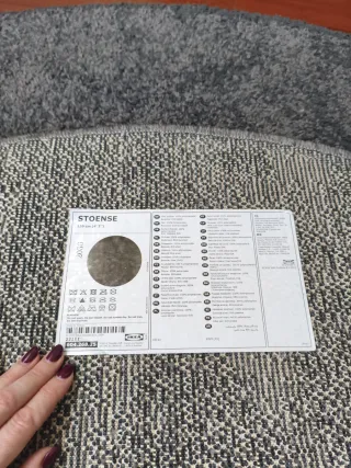 Alfombra redonda Ikea marrón grisáceo