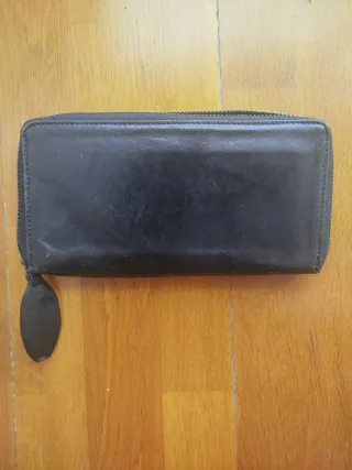 Billetero IKKS cuero negro