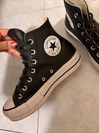 Converse plataforma negras