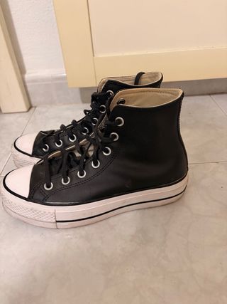 Converse plataforma negras