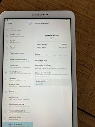 Tablet Samsung Galaxy Tab A6 9.7 Blanca