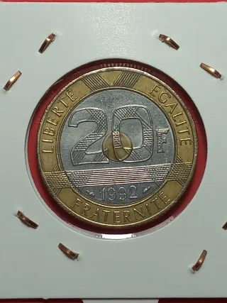 Moneda Conmemorativa Republique Francaise 20 Franc