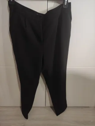 Pantalón recto negro casual