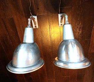 Pareja Farolas Apliques industriales España 60´s