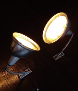 Pareja Farolas Apliques industriales España 60´s