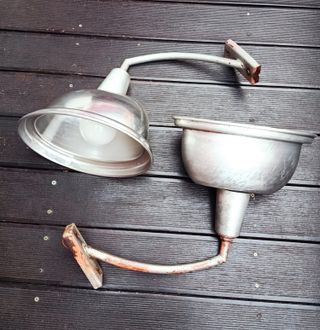 Pareja Farolas Apliques industriales España 60´s